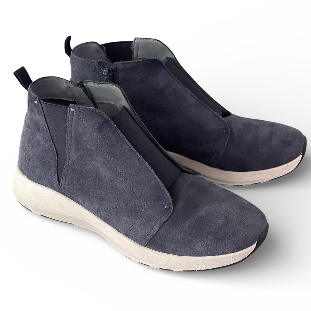 OTBT forever Bethel Navy Blue Suede Leather Sneakers Sz 11 Ankle Boots Booties
